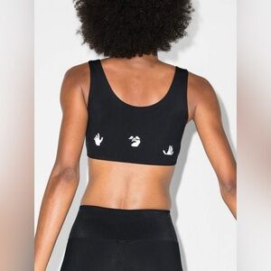 Off-White Athleisure Bra Top Black/White' Milan ITALY XS NWOT